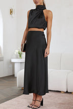Inaia – Ensemble Jupe Longue en Satin Élégant