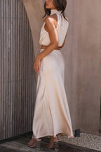 Inaia – Ensemble Jupe Longue en Satin Élégant
