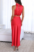 Inaia – Ensemble Jupe Longue en Satin Élégant