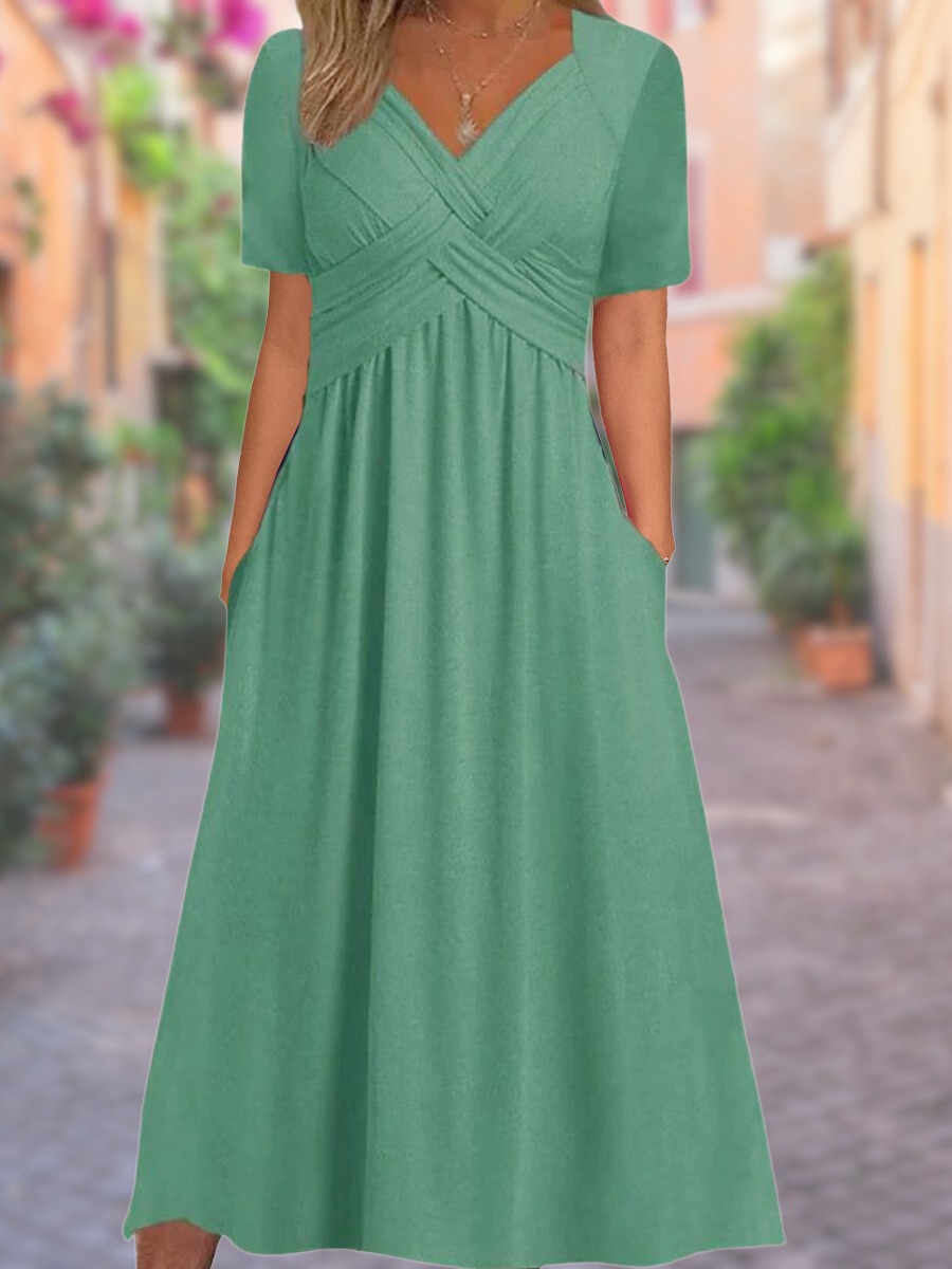 Selby – Robe Maxi Élégante avec Détail Croisé