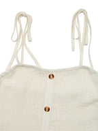 Robe à Boutons avec Bretelles à Nouer – Taille Élastique