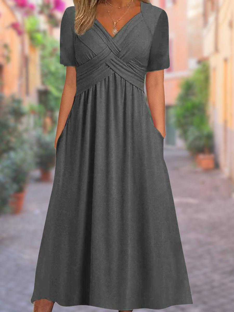 Selby – Robe Maxi Élégante avec Détail Croisé