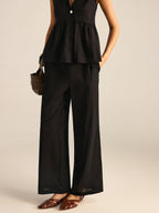 Ruffled Vest Pants Set