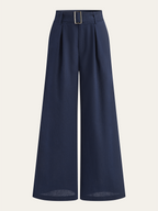 Ruffled Cami Top and Wide-Leg Pants Set