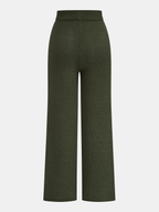 Cable Knit Sweater & Wide-Leg Pant Set