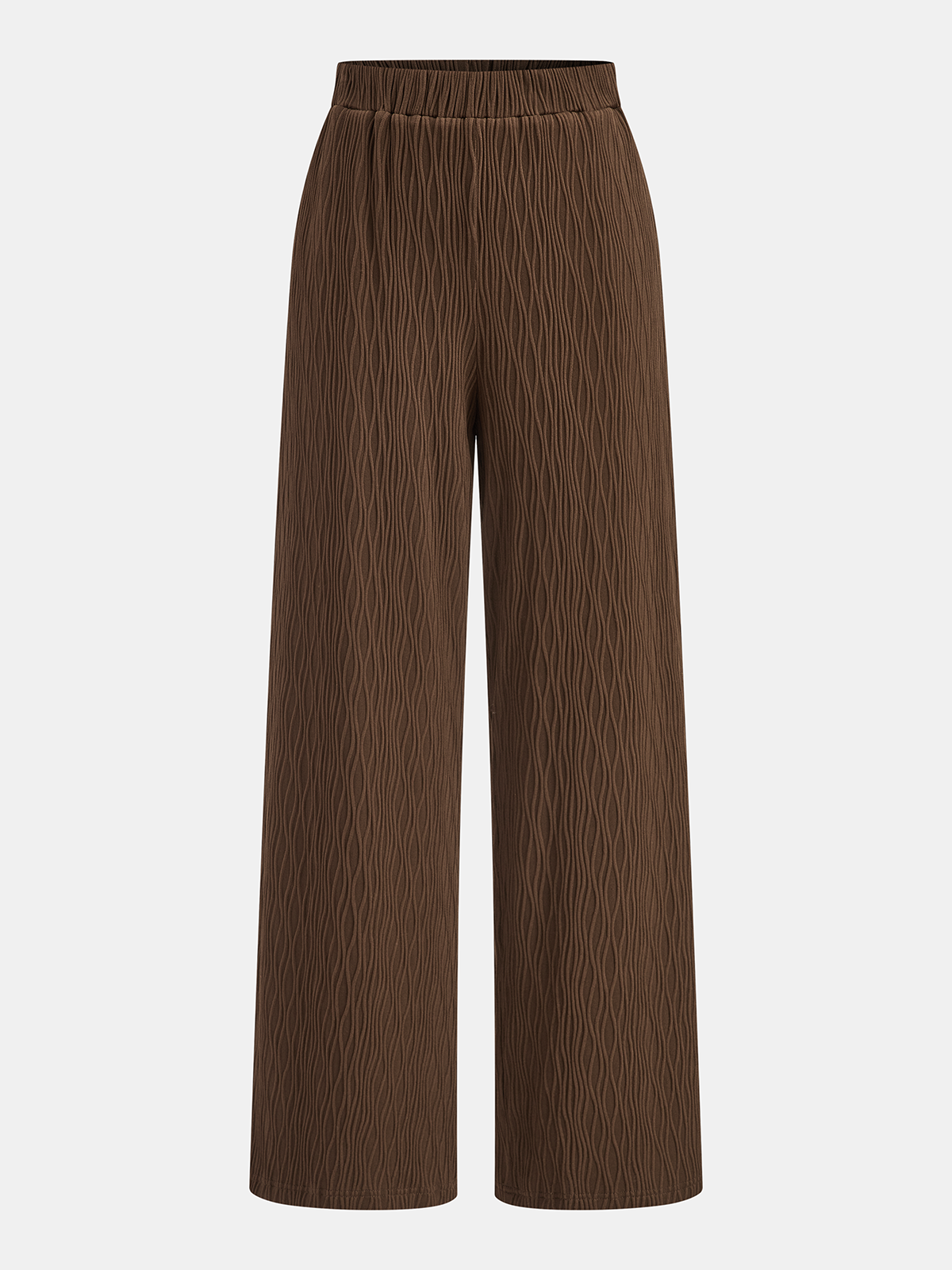 Textured Asymmetric Top and Pants Set