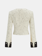 Pearl Button Tweed Jacket & Pants Set