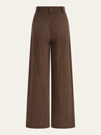 Corduroy Metal Button Vest & Wide-Leg Pants Set