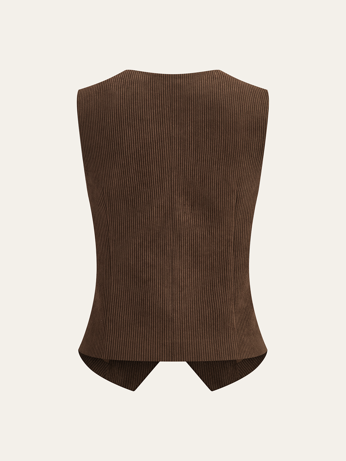 Corduroy Metal Button Vest & Wide-Leg Pants Set