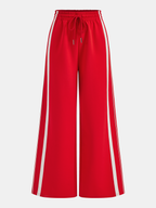 Side Striped Sweatshirt & Wide-Leg Pants Set