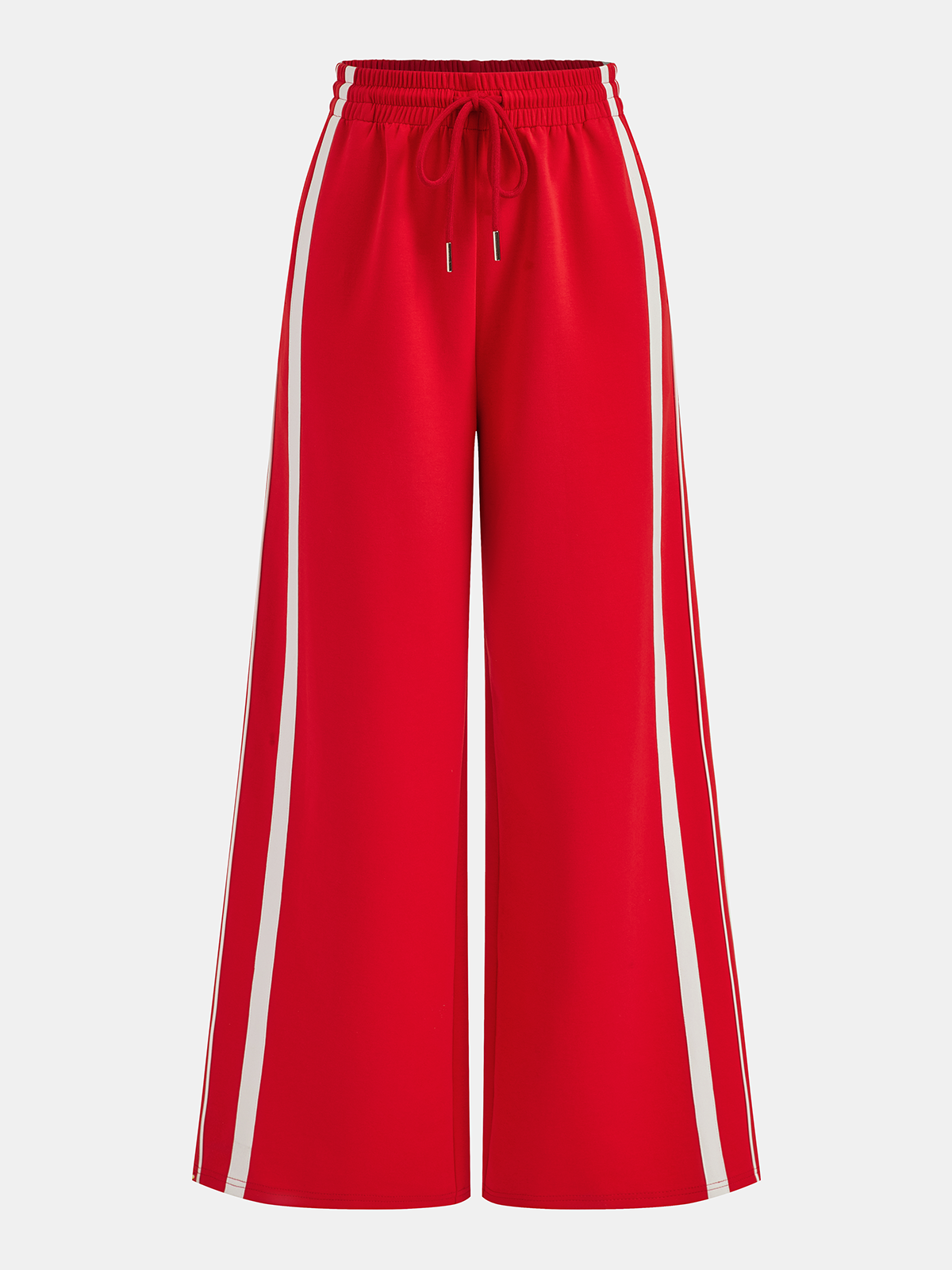 Side Striped Sweatshirt & Wide-Leg Pants Set