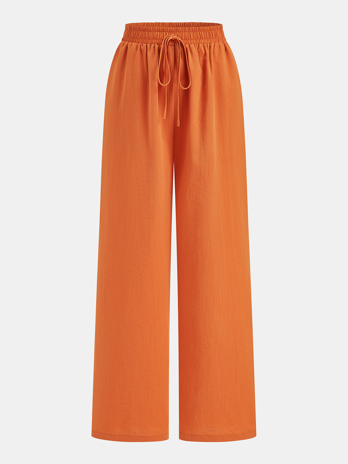 Knot-Front Shirt & Wide-Leg Pants Set