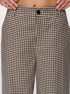 Plaid Vest & Wide Leg Pants Set