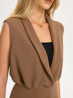 Sleeveless Blouse & Wide-Leg Pants Set