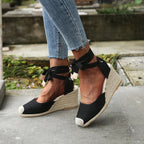 Isabella – Espadrilles Compensées Romantiques