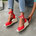 Isabella – Espadrilles Compensées Romantiques
