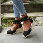 Isabella – Espadrilles Compensées Romantiques