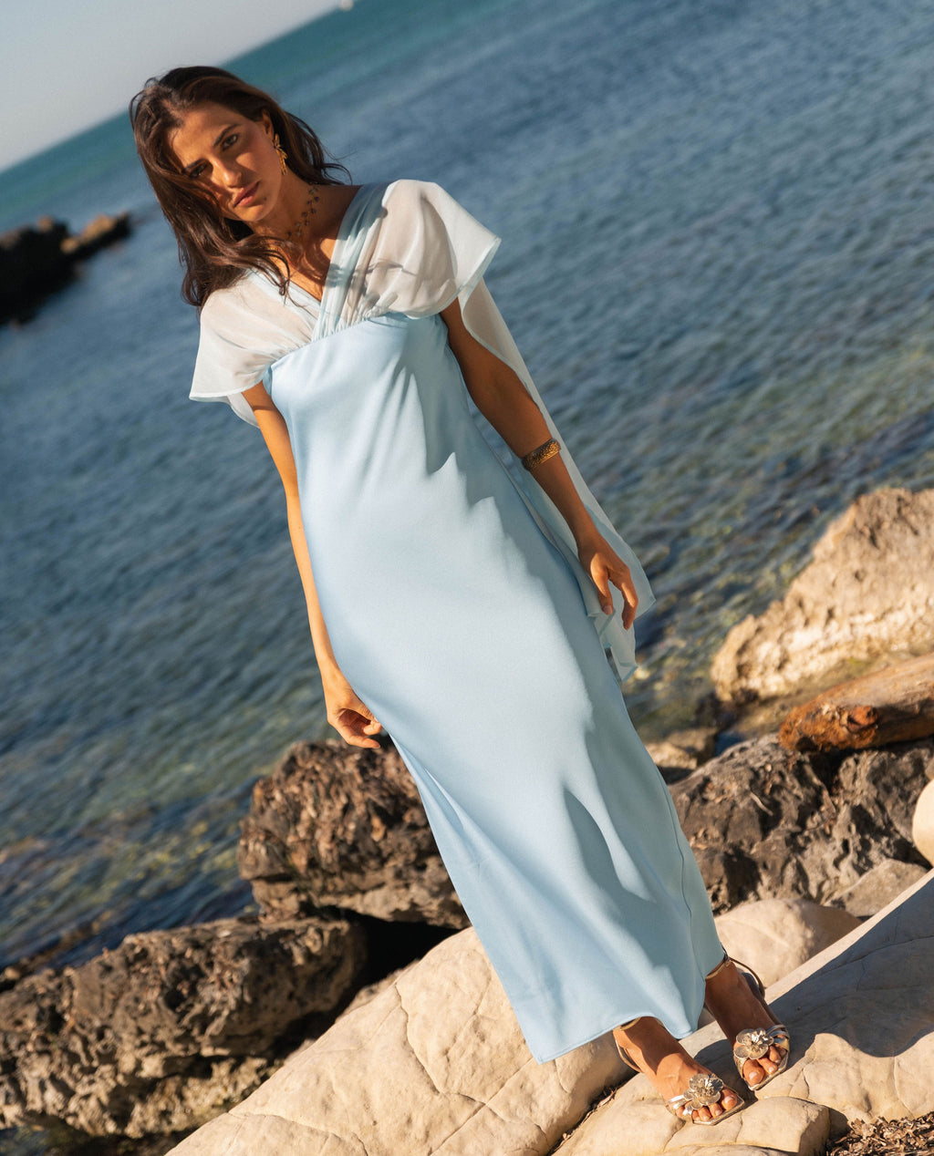 Robe Bárbara bleu ciel