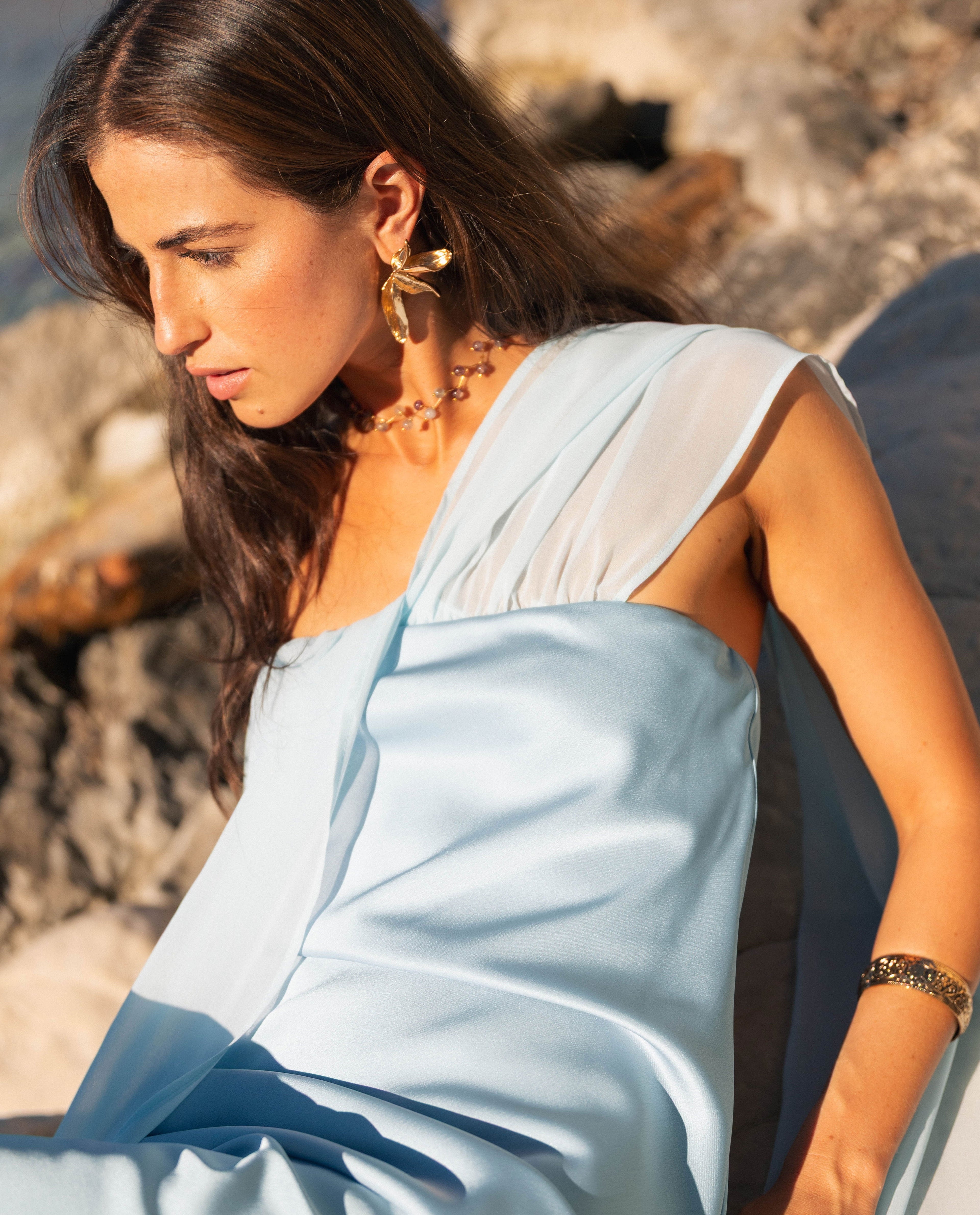 Robe Bárbara bleu ciel