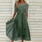 Seraphina – Robe de Soirée Élégante en Dentelle et Chiffon