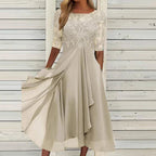 Seraphina – Robe de Soirée Élégante en Dentelle et Chiffon