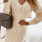 Amara – Robe Midi en Maille Texturée
