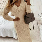 Amara – Robe Midi en Maille Texturée