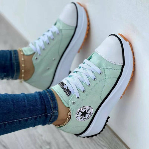 Baskets casual en toile pour femmes