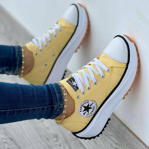 Baskets casual en toile pour femmes