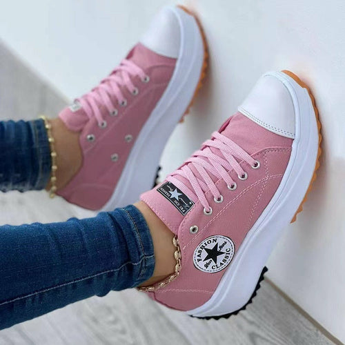 Baskets casual en toile pour femmes
