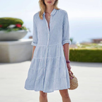Breezy Chic – Robe d'Été Fluide aux Détails Raffinés