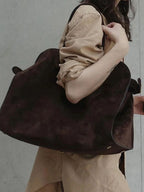 Soera – Sac Cabas Oversized de Luxe Aspect Suède