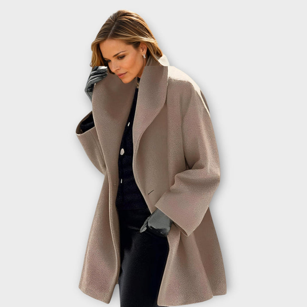 Maria – Manteau d'Hiver Oversize à Large Col