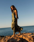 Robe Almudena vert olive